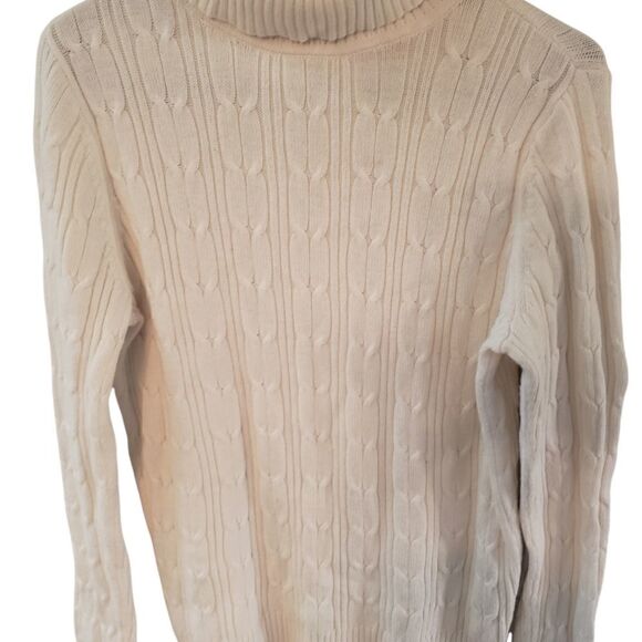 St JOHN'S BAY Women's Cream Turtle Neck Sweater - Picture 12 of 16